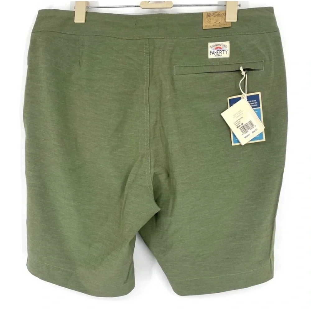 Faherty All Day Shorts Olive Green 30 Waist 9” Inseam NWT